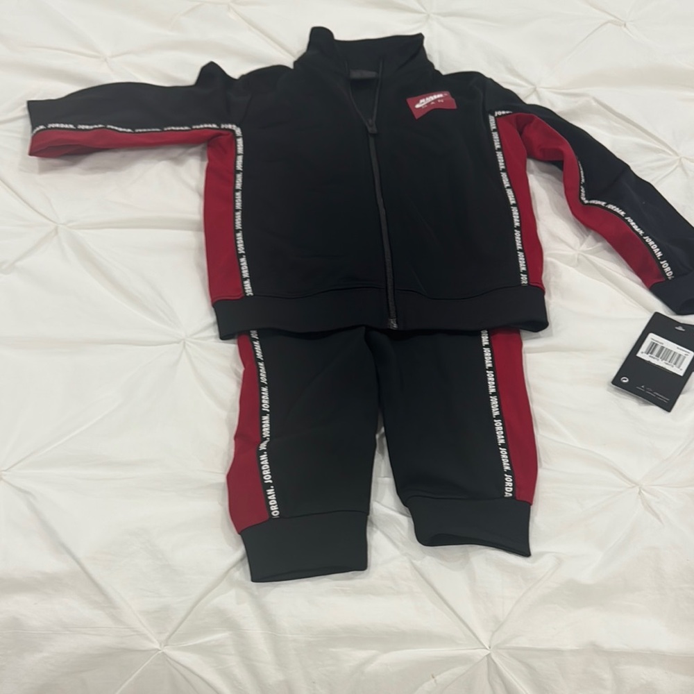 Nike Black and Burgundy Tracksuit - Jordan